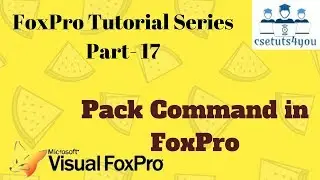 Foxpro Tutorial Series -17. Pack Command In Foxpro