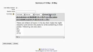 Moodle - HTMl editor Part-1