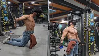 kanu adi gym hard workout 🥵💪.         #famkanu #kanuadi