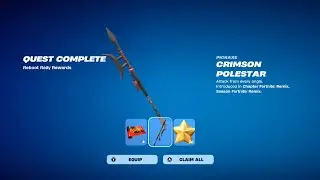 FORTNITE QUEST COMPLETE REBOOT RALLY CRIMSON POLESTAR PICKAXE
