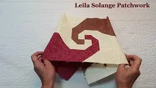 Bloco Patchwork/Com passo a passo/parte 1 #patchwork #costuracriativa #snail'strail