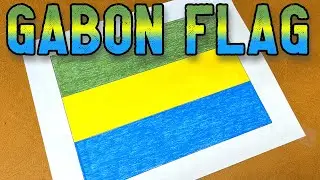 Gabon Flag Drawing 🇬🇦