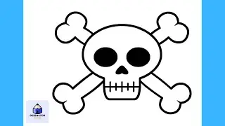 Cum Să Desenezi Un CAP DE MORT (De Halloween)| Usor Pas cu Pas Tutorial pentru Incepatori