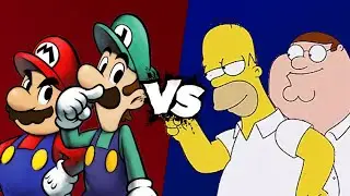 MUGEN Battle - Mario/Luigi vs Homer Simpson/Peter Griffin