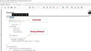 Member Function nesting of methods Java