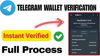 How to verify telegram wallet || Telegram wallet verify kaise kare