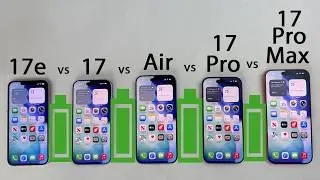 iPhone 17e vs 17 vs 17 Pro vs 17 Pro Max vs Air Battery Life DRAIN Test