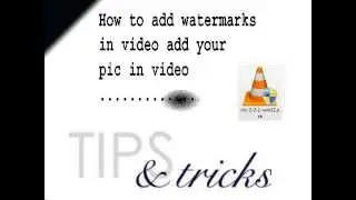 How to Add Watermarks in your video....(photo in inside video)...