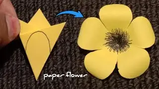 Flower making with paper | diy paper flower | bunga kertas origami@harissetianichannel