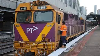 classic 60s and 80s V/line fleet at Southern Cross