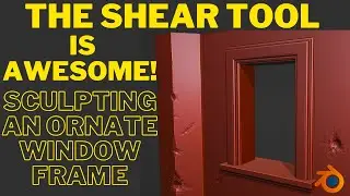 Using the shear tool to create an ornate window frame