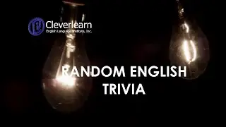Random English Trivia