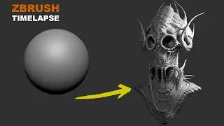 ZBRUSH CREATURE BUST TIMELAPSE