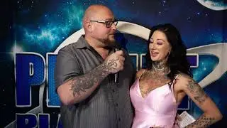 Showgirl entertainer Angel Beau at Expo 2019