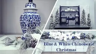 Blue & White Chinoiserie Christmas - Home Tour 2022 - Chinoiserie Jar Ornaments