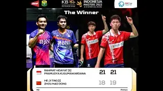 He/Zhao vs Pramudya/Rahmat KB indonesia Master 2022 MD Finals