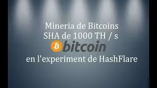 Minería de Bitcoins SHA de 1000 TH / s en l'experiment de HashFlare