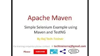 Selenium Java Example using Maven and TestNG - Using pom.xml managing dependencies