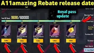 3.6 update Amazing Rebate Release Date | Get Free Materials Rewards PUBG bgmi A11 Amazing Rebate