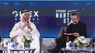 Fireside with UAE Minister H.E Omar Sultan Olama, Mohamed Gouled, Emad Mostaque at Expand North Star