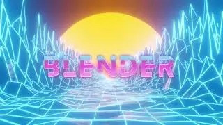 Synthwave/80's sunset loop animation
