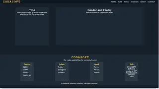 🔥Header and  Footer - Dark theme Responsive Website Templete    @Pranjultutorials