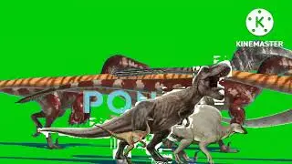 dinosaur stampede green screen 2