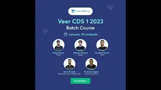CDS सीडीएस 1 2023 को 3 महीने में कैसे तैयार करें Veer CDS on Unacademy plus