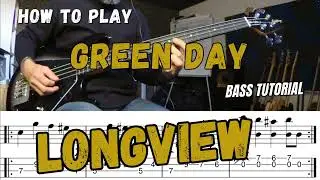 Green Day - Longview - Bass Tutorial with tabs