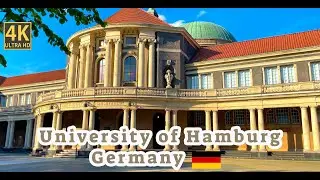 University of Hamburg, Germany 🇩🇪 Beautiful Summer  ☀️ Walking Tour | Universität Hamburg | 4K 60fps