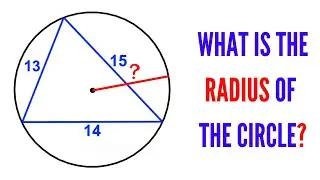 Can you find the Radius of the circle? | (Triangle inscribed in a circle) | 