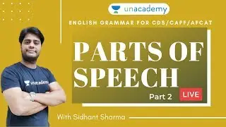 Parts of Speech for CDS/CAPF/AFCAT 2020 | English for CDS/CAPF/AFCAT | English by Sidhant Sharma