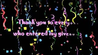 GIVEAWAY Winner Announced!