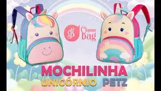 MOCHILA INFANTIL ANIMAIS ZOO PETS UNICÓRNIO LOJA CLASSEBAG