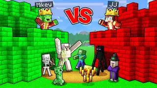 JJ and Mikey: MOBS KING BATTLE in Minecraft - Maizen