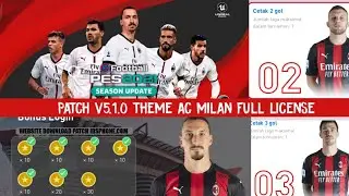 PES 2021 MOBILE PATCH V5.1.0 THEME AC MILAN FULL LICENSE