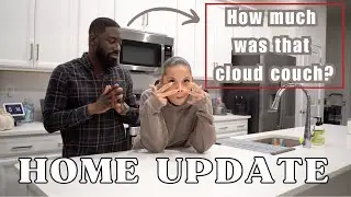 HOME UPDATE VLOG: Cloud Couch Dupe REVEAL | Luxe for Less! #homeupdate