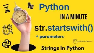str.startswith(prefix[, start[, end]]) - Check if Python Strings Start with Prefix