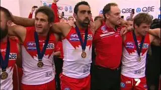Sydney Swans Grand Final dressing room celebrations