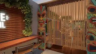 Diseño interior 3D - Restobar  Peru