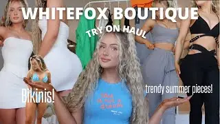 HUGE WHITEFOX BOUTIQUE TRY ON HAUL | Cute trendy summer clothing bikini swimwear 2022 Bailey Stewart