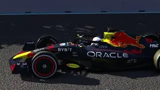 F1 Miami GP Sim race - TV style broadcast - following Max's RedBull ACFL 10 cars grid 10 lap race.