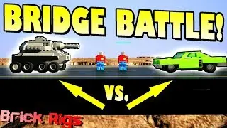 CANNONS VS CARS BRIDGE BATTLE CHALLENGE! - Brick Rigs Multiplayer Gameplay Ep13
