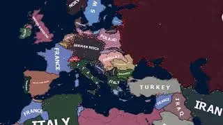 WW2 but German Border Countries Have Max Forts | Hoi4 Timelapse