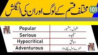 101 Daily Use English Words to Describe Different People with Urdu Meanings | EL4u #LearnEnglish
