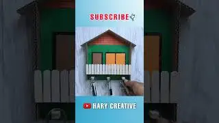 DIY CRAFT Key Holder With Cardboard & Ice Cream Stick #shorts #diy