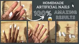 how to make artificial nails @ home / no plastic bottle , paper or tissue / very easy!!!!