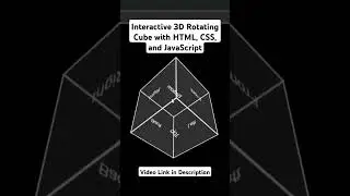 Interactive 3D Rotating Cube with HTML, CSS, and JavaScript 