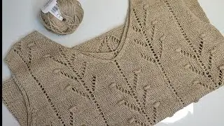 Просили? Рассказываю!))Узор для майки с шишечками...