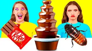 Chocolate Fountain Fondue Challenge | Funny Situations by DaGaDa Challenge